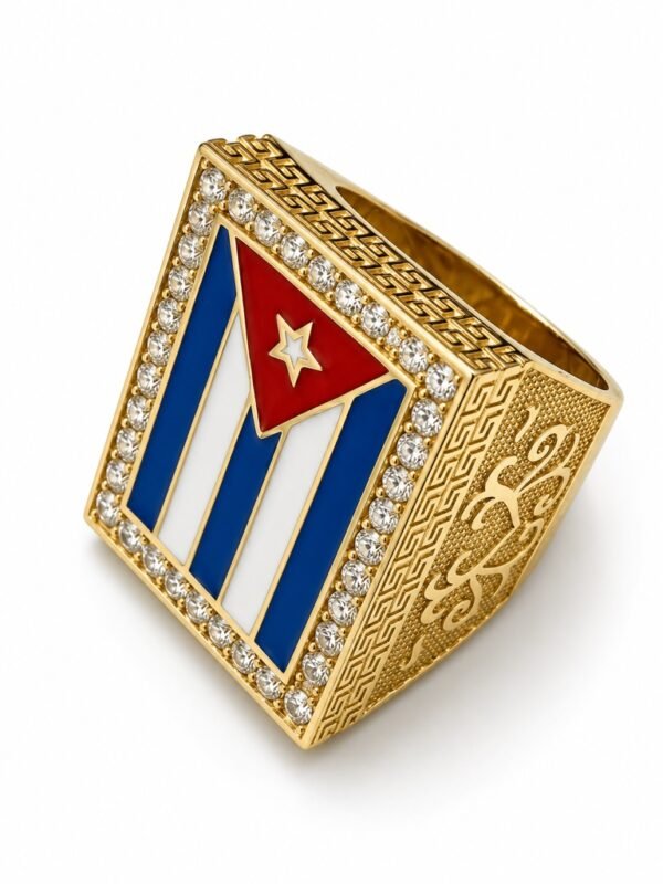 Anillo Cuba CZ 10k Size 10 Weight 9.2gr