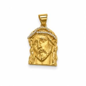 Dije Cara Jesus CZ 10K Weight 2.5gr