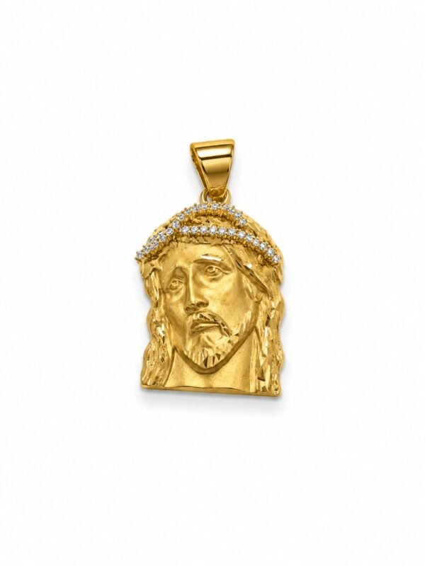 Dije Cara Jesus CZ 10K Weight 2.5gr