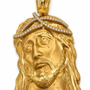 Dije Cara Jesucristo CZ Big 10k Weight 39gr
