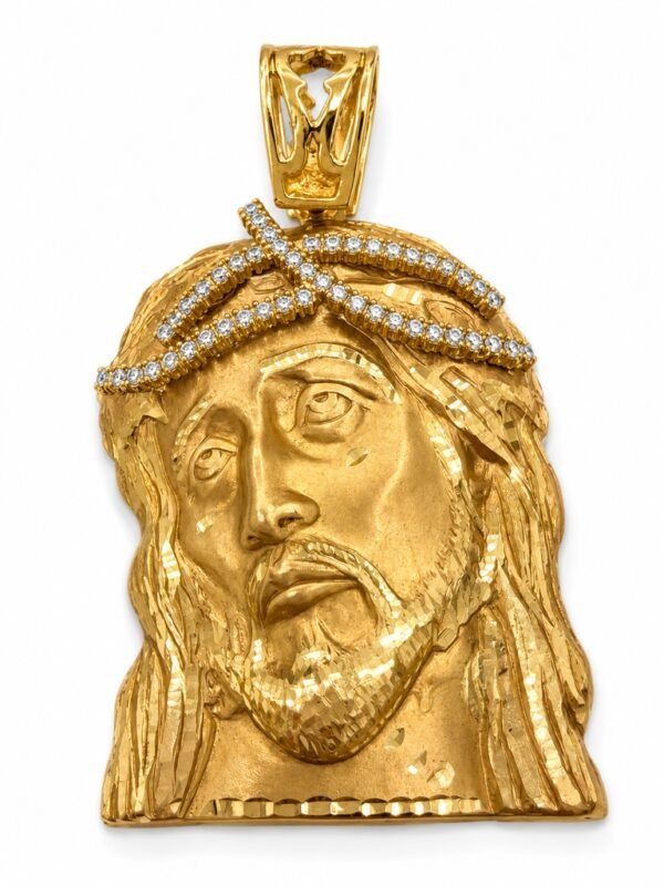 Dije Cara Jesucristo CZ Big 10k Weight 39gr