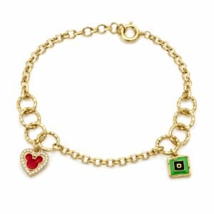 efb6de75-05d3-4d68-6156-08dee72f1c84.jpg Manilla Fancy Charms Mickey Anier 14k Size 8'' Weight 7.4gr
