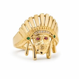 Anillo De Hombre Indio 14k Size 12.5 Weight 9.1gr