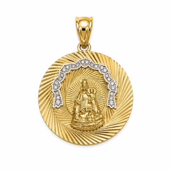 Dije Virgen de la Caridad Circulo 10k Weight 3.9gr