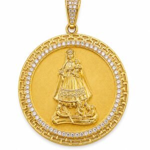 Dije Virgen Caridad Circulo Borde Griego YF 10k  Weight 8.9gr