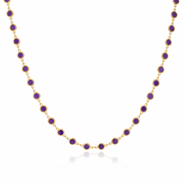 Cadena Dot Lilas 14k Size 18'' Weight 5.6gr