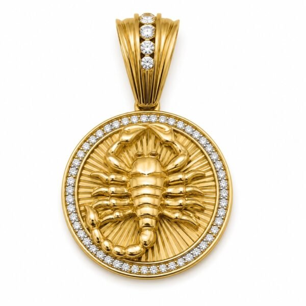 Dije Placa cz Escorpion 10k Weight 16.3gr