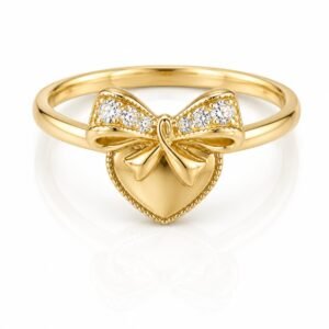 039cb59c-5aed-4a63-792b-08df03768314.jpg Anillo Corazon con Lazo 14K Size 8.5 Weight 2.3gr