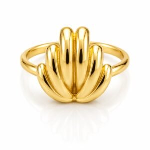 Anillo Elegant Hoja Size 8 Weight 2.2gr