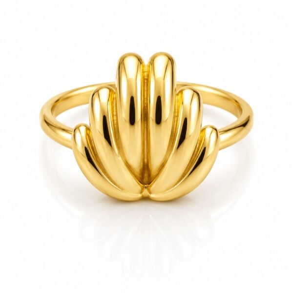 Anillo Elegant Hoja Size 8 Weight 2.2gr