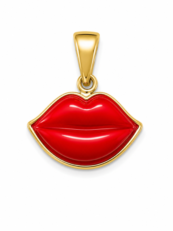 Dije Red Lips 14k Weight 1.5gr