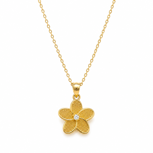 Cadena Set Flor 10k 1Size 8'' Weight 2.8gr