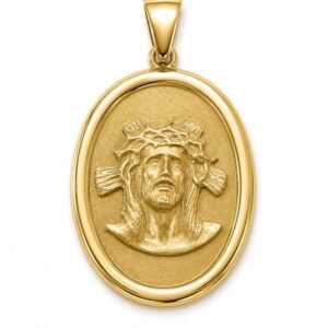 Dije Cara Jesus Placa Mini 14k Weight 1.6gr