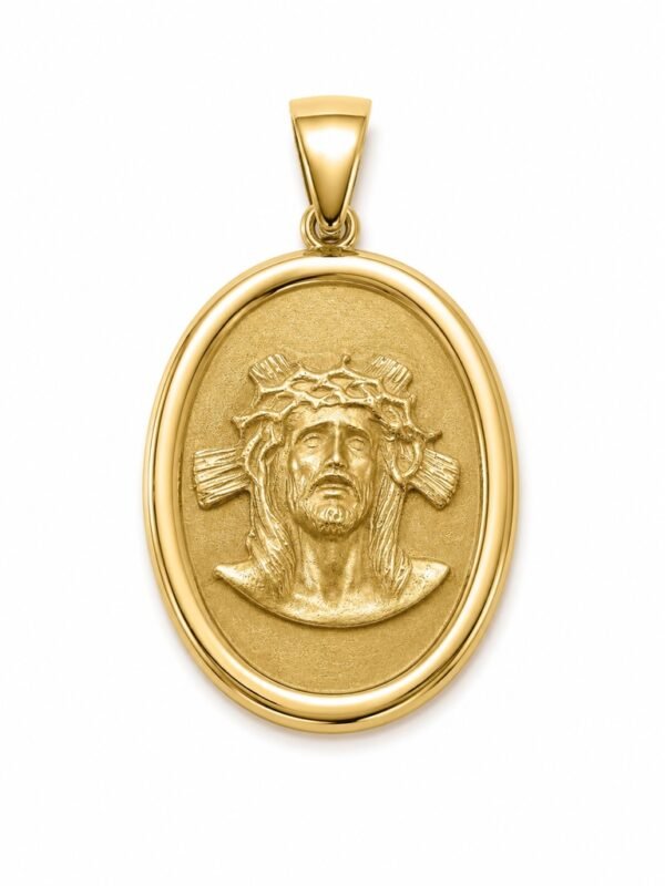 Dije Cara Jesus Placa Mini 14k Weight 1.6gr