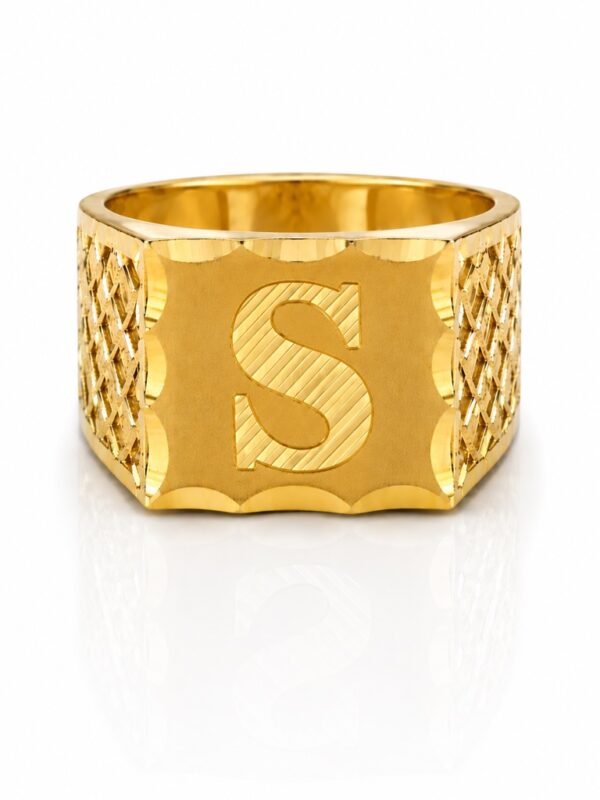 Anillo De Hombre Letra S 10k Size 9 Weight 4.3gr