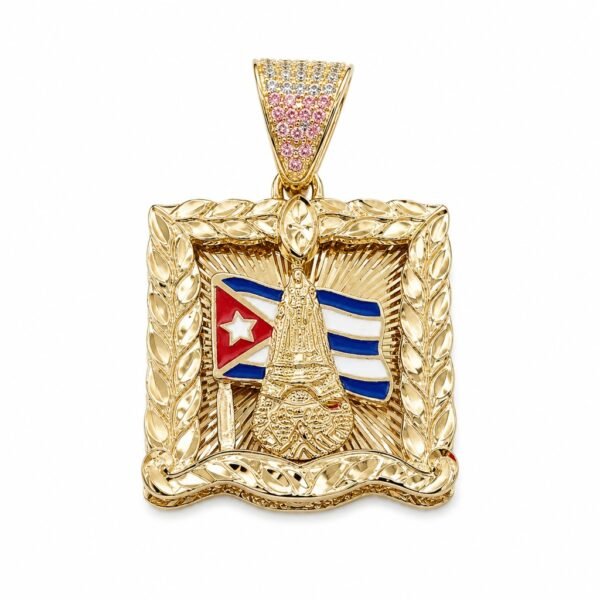 Dije Virgen Caridad Cuadrado Rose 10k Weight 6.6gr