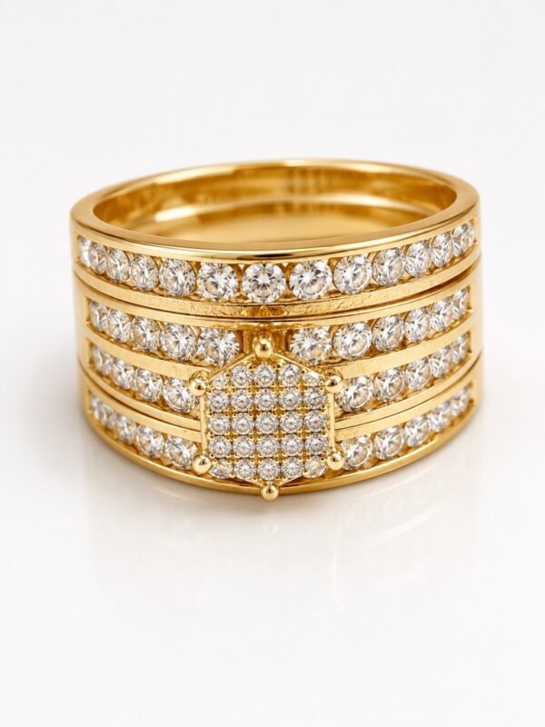 Anillo Compromiso Pave Chunky 14k Weight 6.6gr Size 6