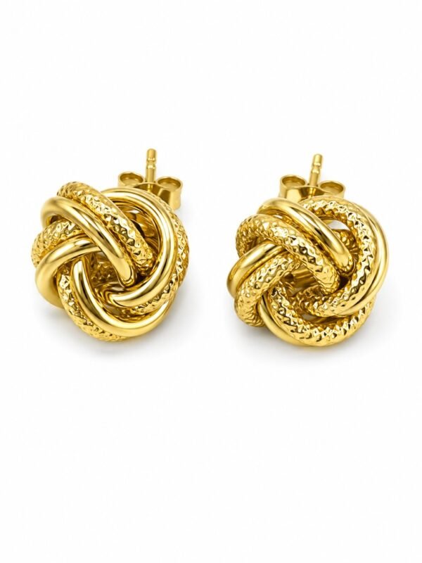 Pendientes Nudo 10k Size 3 Weight 2.5gr