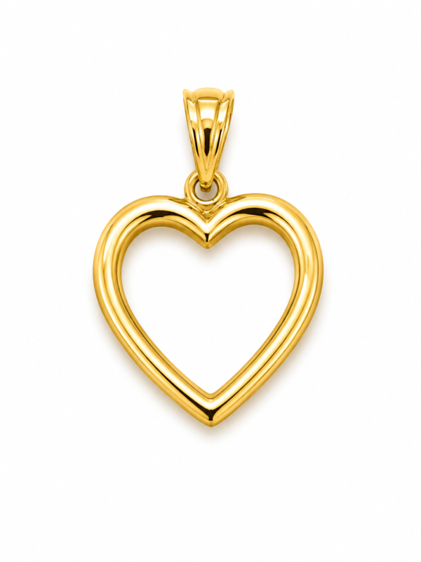Dije Mini Corazon Open Puffed 14k Weight 1gr