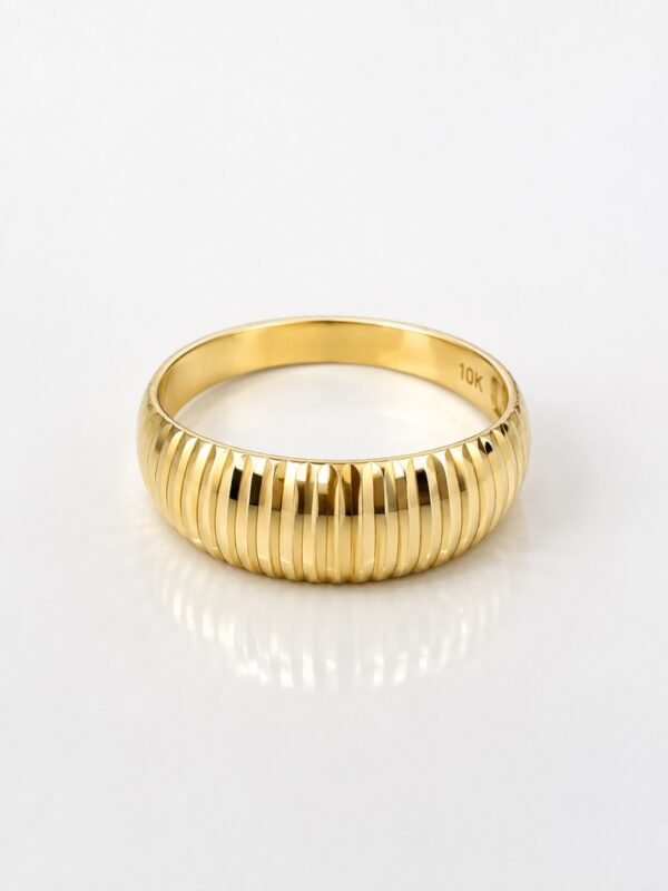 Anillo Mujer Acanalado Rose 10k Size 8'' Weight 1.2gr