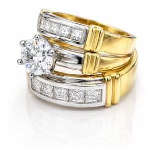 1737e29b-2359-4058-ec1e-08def9ae97e5.jpg Anillo Trio matrimonio Rose 10k Size 7'' 10'' Weight 5.6 gr