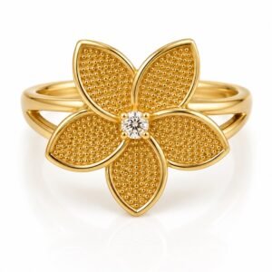 Anillo  Flor Fancy 10k Size 7.5 Weight 2.8gr