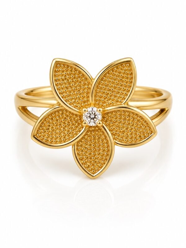 Anillo  Flor Fancy 10k Size 7.5 Weight 2.8gr