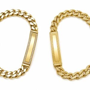 1d738937-b593-43ea-7810-08df03768314.jpg Manilla Placa Greek CZ Borde Cuban Link Hollow 10K Size 7 1/4'' Weight 10.2gr