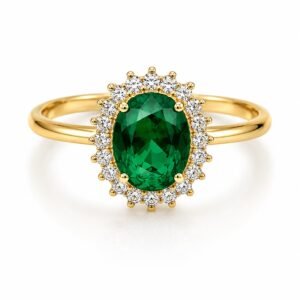 1e6ed312-1e6d-454c-5fa2-08def2f21793.jpg Anillo Estilo Lady Di Verde CZ 10K Size 7 Weight 2.1gr K76648GRR