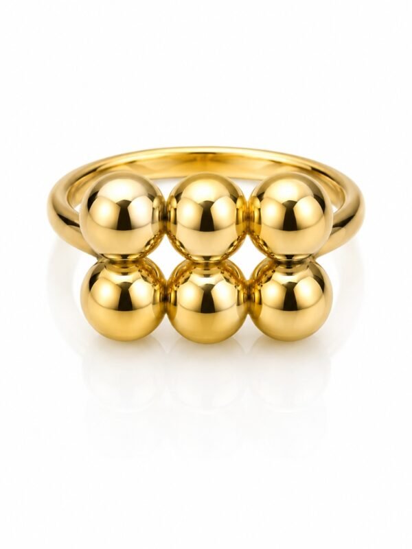 Anillo Esferas 14k Weight 2gr Size 7