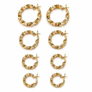 Argollas Torcidas Semi Greek R 10k Size 1 x 4mm Weight 2.2gr
