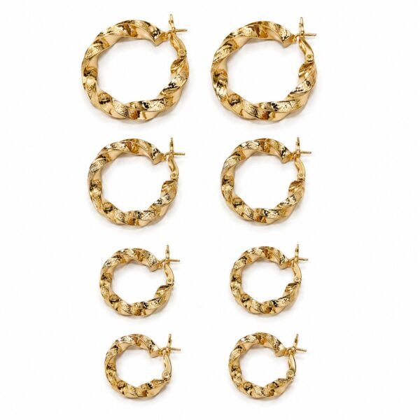 Argollas Torcidas Semi Greek R 10k Size 1 x 4mm Weight 2.2gr
