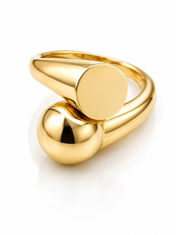 Anillo  Bola Fancy Cruzado 14k Size 8.5 Weight 3.4gr