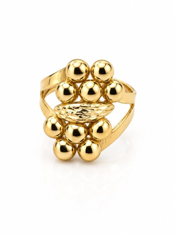 Anillo  Mujer Bolas 14K Size 6.5 Weight 4.3gr