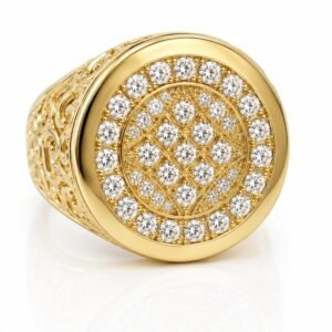 28696e3d-388c-4206-794e-08df03768314.jpg Anillo Hombre Rosetta CZ 10k Size 10 Weight 6.8gr