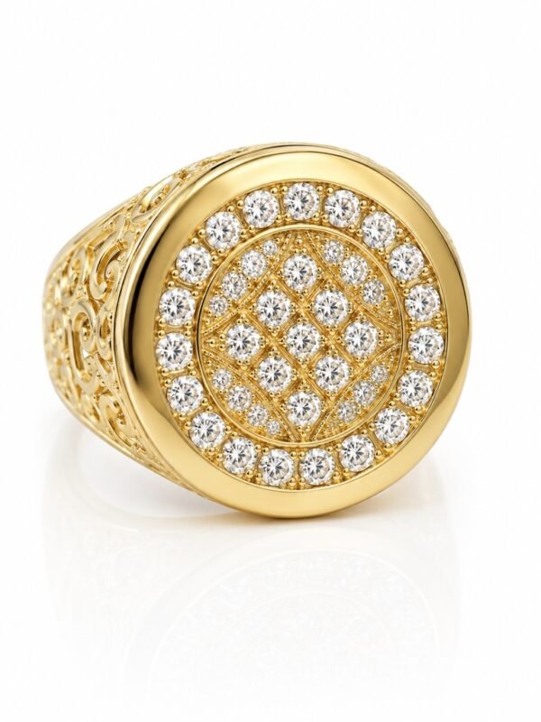 Anillo  Hombre Rosetta  CZ 10k Size 10 Weight 6.8gr