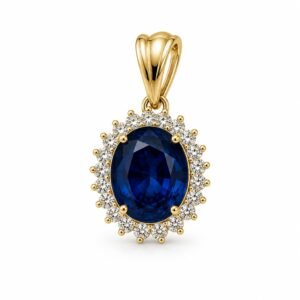Dije Lady Di Azul CZ 10K Weight 1.6gr K76648DBP