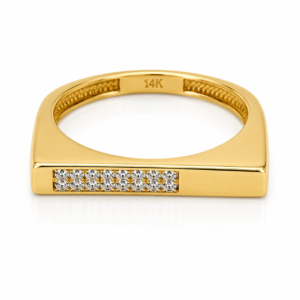 2ea14403-494a-4560-7b5d-08df03768314.png Anillo Linea CZ 14k Size 7 Weight 2.2gr