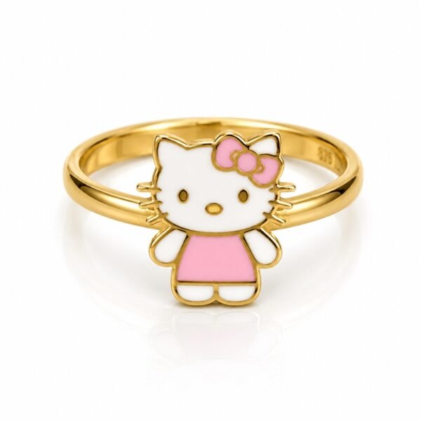 Anillo Hello Kitty 14k Weight 1.5gr Size 7.5''