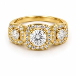 3448c8dd-5262-4ea0-0bbc-08df02b766ae.jpeg Anillo Fancy Compromiso cz 3 Piedras 10k Size 8.5 Weight 3gr