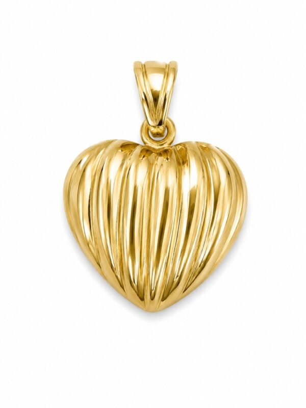 Dije Corazon Puff Fancy Concha 14k Weight 1.4gr