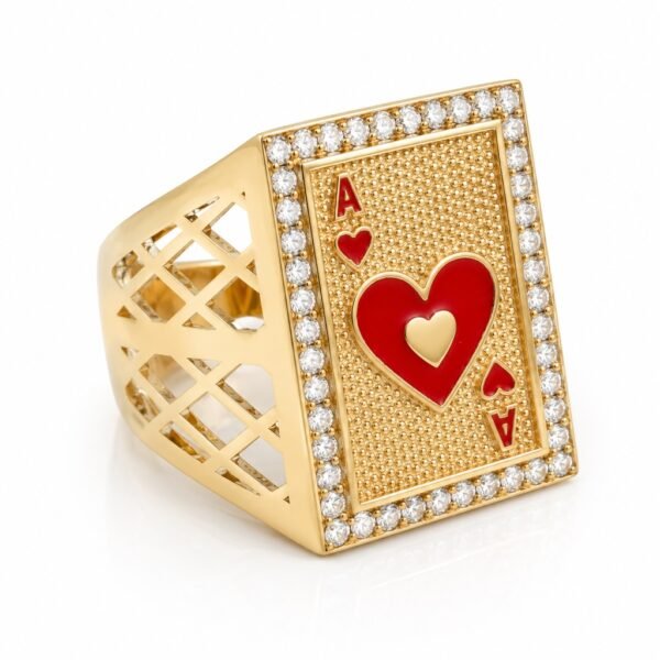 Anillo  Hombre  As de corazon 10K Size 10 Weight 10.3gr