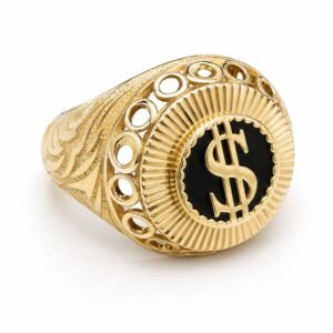 364119e5-f9cd-4347-7ae3-08df03768314.jpg Anillo Signo Dolar Fondo Black Anier 10k Size 11 Weight 9.7gr