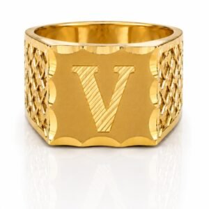 370c9d53-9a1c-449f-7967-08df03768314-1.jpg Anillo De Hombre Letra V 10k Size 8.5 Weight 4gr