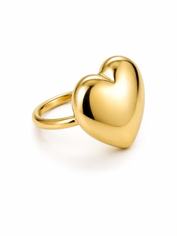 Anillo Corazon Puffy Rose 10k Size 9'' Weight 3.8 gr