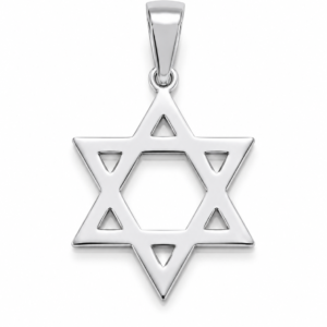 Dije estrella jerusalén Blanca 14k Weight 2.7gr