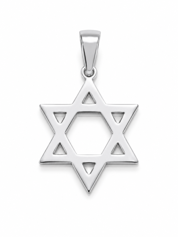 Dije estrella jerusalén Blanca 14k Weight 2.7gr