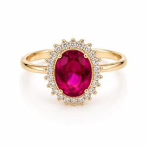 3d2864b7-2ced-4422-5f9e-08def2f21793.jpg Anillo Estilo Lady Di Rojo CZ 10K Size 8 Weight 2.1gr K76648RR