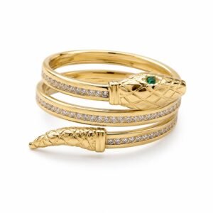 Anillo Serpiente Enroscada 14K Size 7.5 Weight 3.4gr