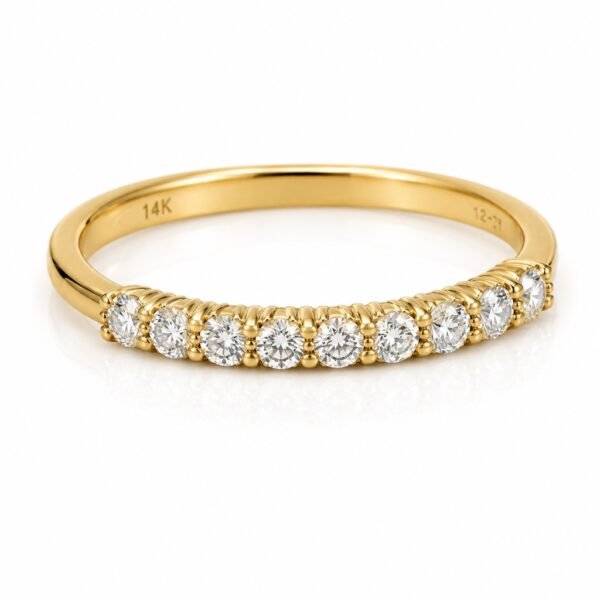 Anillo Simple CZ Pave 14k Weight 1gr Size 6''